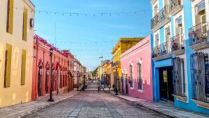 Oaxaca Mexico colorful street