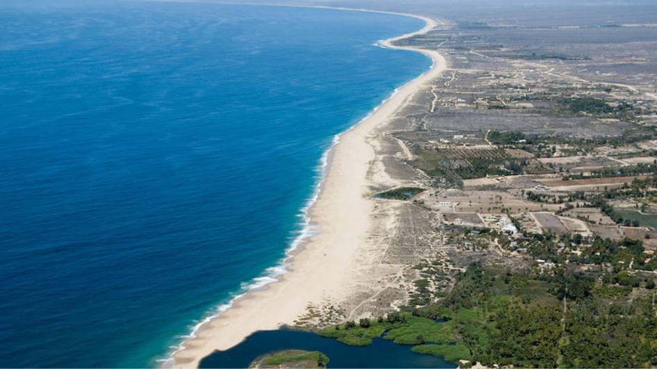 Aerial View of Todos Santos beach Mexico