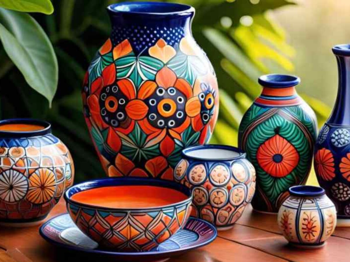 Ceramic raw pottery, clay, ceramics art concept . Ancient traditional  spanish pottery. Stock Photo