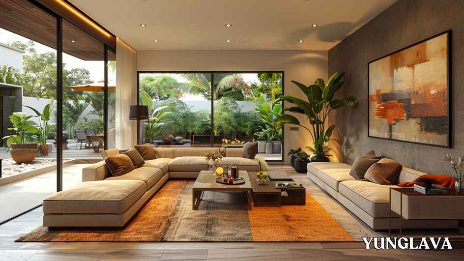 A Beautiful Living Room, Propery in Mexico, Modern Interior Design