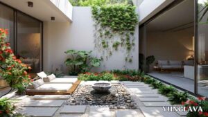 A Beautiful Mexican Courtyard Garden, Property in Mexico Modern Interior Design